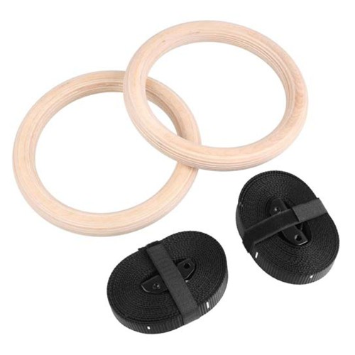Functional Training - Pair Of Wooden Gymnastic Rings