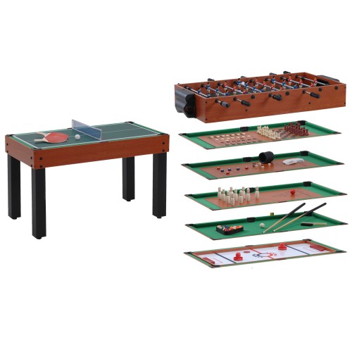 Ping Pong Tables - 12 In 1 Multigame Table Football Table Billiards Ping Pong Hockey Bowling Retractable Rods