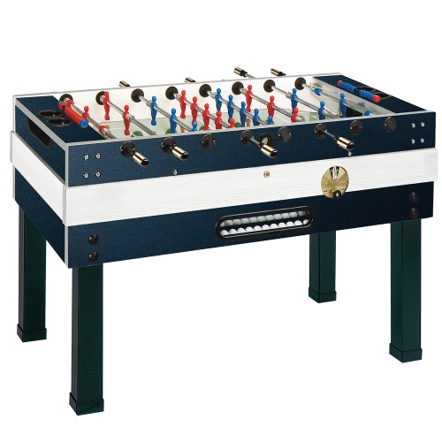 Table Football - Calciobalilla Biliardino Deluxe Professionale Aste Rientranti E Gettoniera