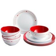 Midday Cosmic 12pc Melamine Dinnerware Set
