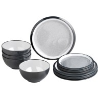 Midday Granyte 12-piece Melamine Dinnerware Set