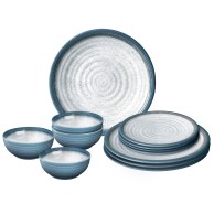 Melamine And Stone Crockery Set Midday Tuscany 12 Pieces