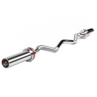 Ez Olympic Curl Chrome Barbell 120cm With Bushings