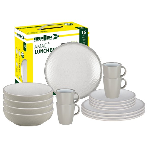 Set di stoviglie - Set Stoviglie Melamina Lunch Box Amadè 16pz
