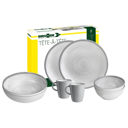 Tableware set - Set Stoviglie Melamina Tête-à-tête Bellagio 8pz