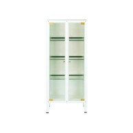 Showcase Cabinet 2 Doors 3 Shelves In Stainless Steel 75x38x169h