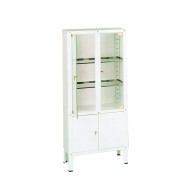 Showcase Cabinet 4 Doors 3 Shelves In Stainless Steel 75x38x169h
