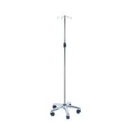 Pole With 4 Stainless Steel Hooks With Aluminum Base And Wheels