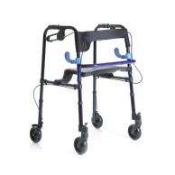Folding Rollator Walker For Elderly Disabled 4 Wheels And Brakes