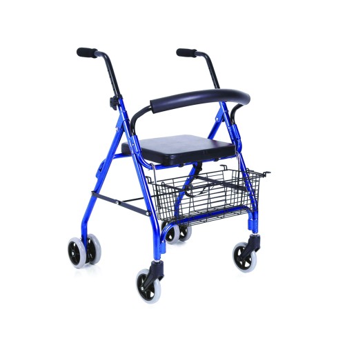 Rollator Walkers - Atos Folding Rollator Walker For Elderly Disabled 4 Wheels
