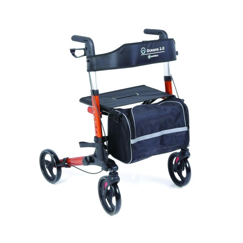 Deambulatori Rollator - Deambulatore Rollator Pieghevole Oceano 2.0 Girello Per Anziani Disabili 4 Ruote