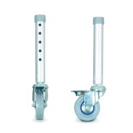 Pair Of Swivel Wheels With Brake For Comodo Folding Chairs 