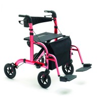 Folding Rollator Walker For The Elderly R22 Transformable Into A Wheelchair