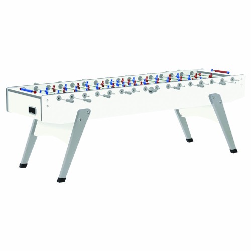 Table Football - Foosball Table Football Xxl Pure White Eight Players Outgoing Rods Long Field