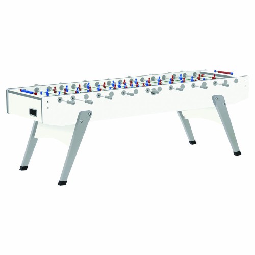 Table Football - Calciobalilla Biliardino Xxl Pure White Otto Giocatori Aste Rientranti Campo Lungo