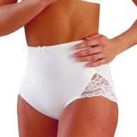 Elegant Cotton Lace White Postpartum Support Sheath With Reinforcements