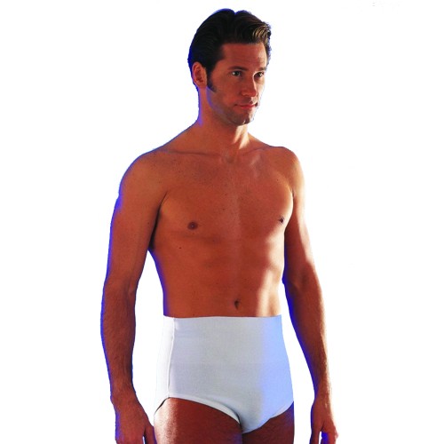 Hernia briefs and belts - White Elastic Closed Containment Briefs