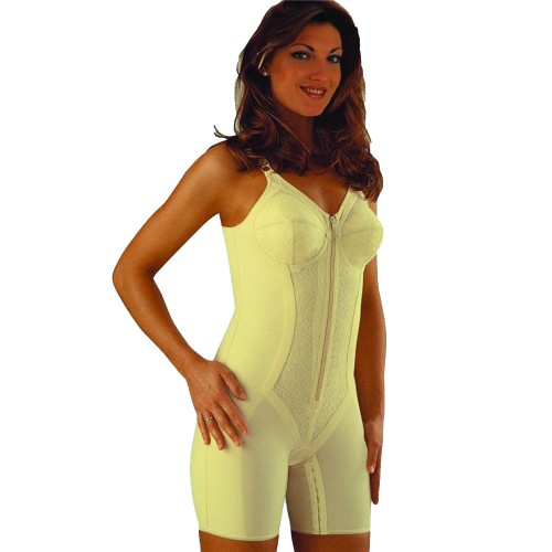 Modelers and Body - Body Shaper Cotton Confort Bermuda + Zipper Cup C Champagne