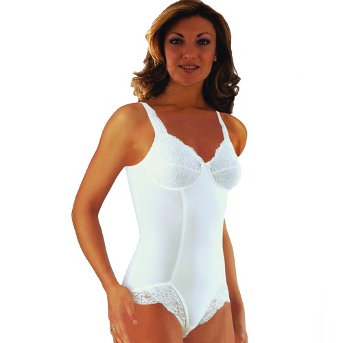 Modelers and Body - Silhouette Charme Lace Short C-cup Bodysuit White