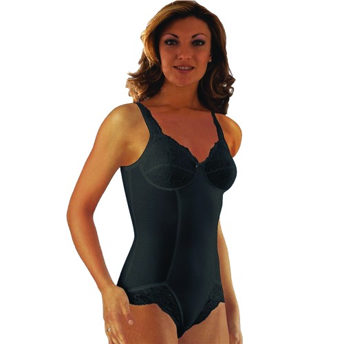 Modelers and Body - Silhouette Charme Lace Short C-cup Bodysuit Black