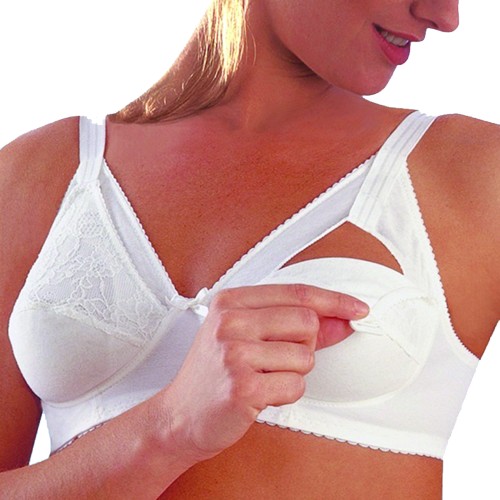 Bras - Athena Cotton Mater White Maternity And Nursing Bra