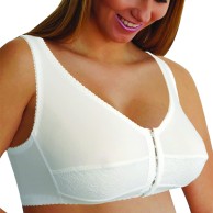 Plus Size Back Straightener Bra C Cup White
