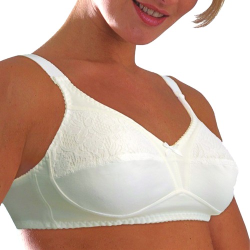 Bras - Cotton Secret Mastectomy Bra Cup B White