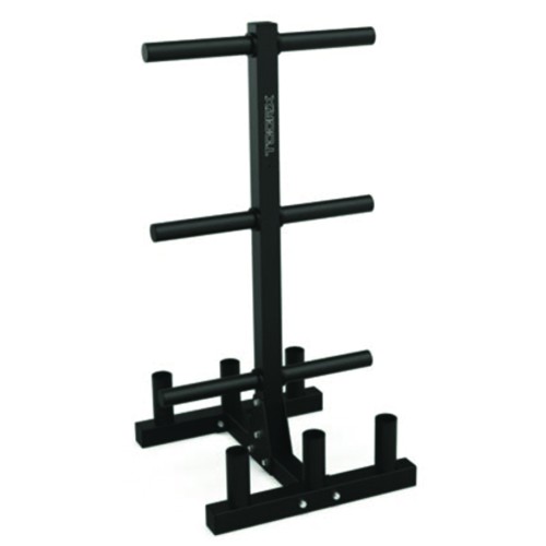 Weights Rack and Dumbbells - Vertical Rack For Bumper Discs And Barbells Gym
