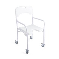 Folding Shower Chair With Wheels And Backrest