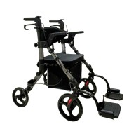 Monaco Folding Rollator Walker With Footrest