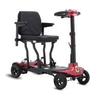 Regular Red Folding Electric 4-wheel Scooter For The Elderly And Disabled