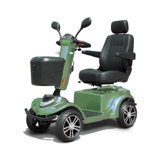 Scooters for the disabled - Ares Green 4-wheel Electric Scooter For The Disabled And Elderly With Front Basket