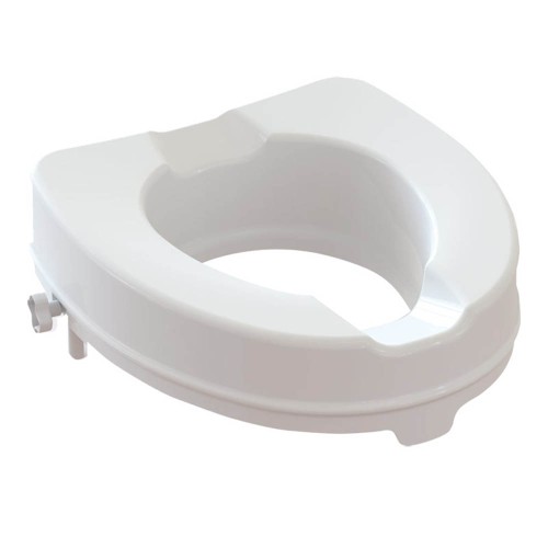 Risers for toilet bowls - Anatomical Toilet Seat Raise With Side Fixings H 6cm