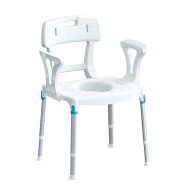 Comfortable Shower And Toilet Chair With Armrests For The Disabled And Elderly