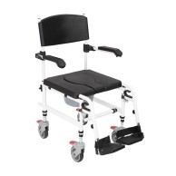 Shower Chair With Removable Toilet In Aluminum With Wheels