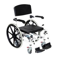 Self-propelled Shower Chair With Removable Toilet In Aluminum	