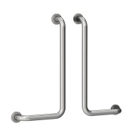 Left Angle Wall Handle 90° 30x60cm Polished Stainless Steel