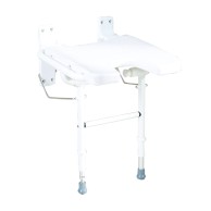 Folding Wall Mounted Shower Seat With Legs