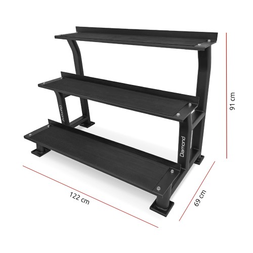 Weights Rack and Dumbbells - 3-tier Kettlebell Rack