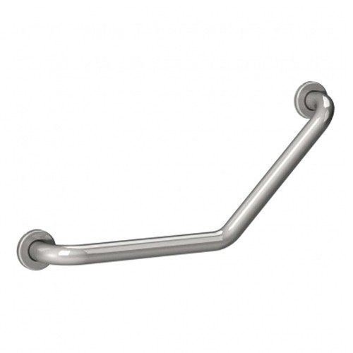 Grab bars for bathroom - Angled Wall Handle 45 30x30cm Polished Stainless Steel
