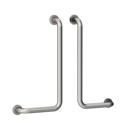 Grab bars for bathroom - 90° Right Angle Wall Handle 30x60cm Polished Stainless Steel