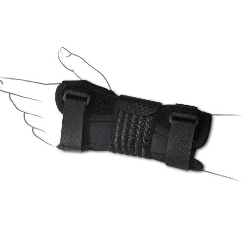 Wrist Braces - Drypol Short Right Wrist Brace In Breathable Fabric