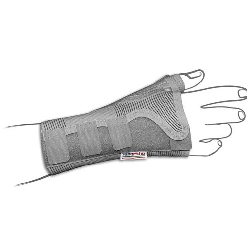 Wrist Braces - Left Pf Ii Splinted Wrist Brace With Thumb Grip In Elastic Fabric