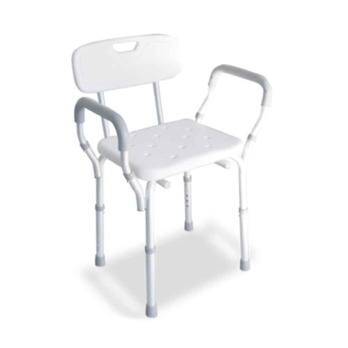 Bath and shower chairs - Shower Chair With Removable Armrests And Adjustable Height