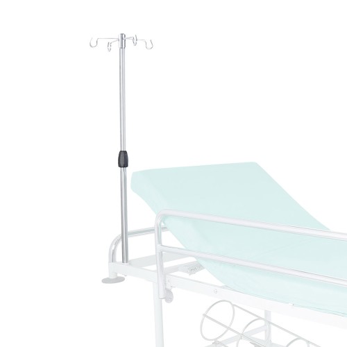Emergency - Stainless Steel Iv Pole With 4 Stainless Steel Hooks For Bc100 Ward Stretcher