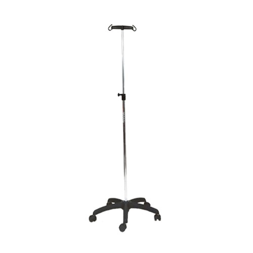 Hospitalization furniture - 2-hook Iv Pole With 5-wheel Base