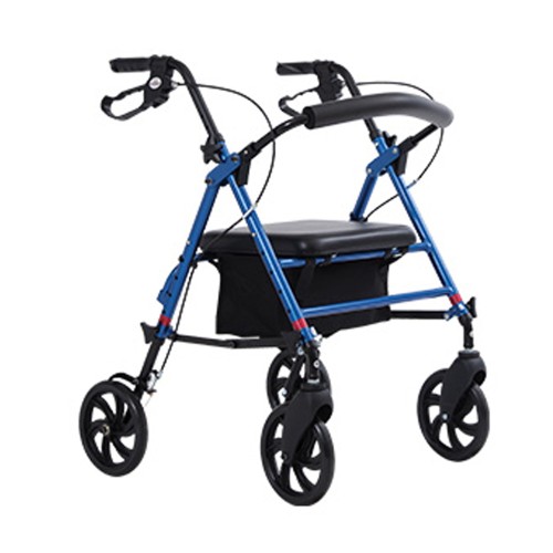 Rollator Walkers - Folding Kd Rollator Walker With Seat And Brakes