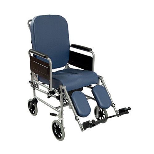 Armchairs and Chairs - Easy Reclining Commode Chair With 200mm Wheels