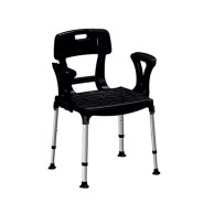 Sedia Comoda Wc King Con Schienale E Braccioli Nero