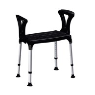Sedia Doccia Regolabile Disabili King Nero Con Braccioli